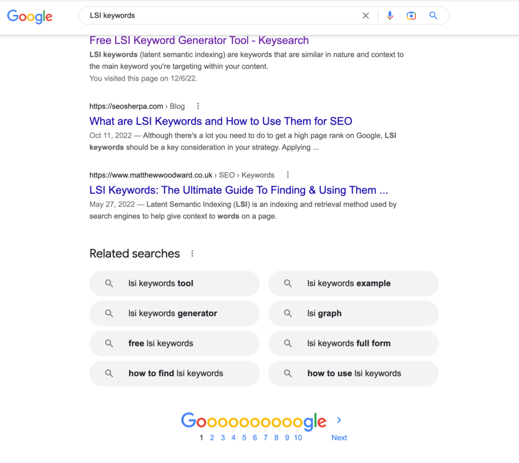 Lsi on sale keyword generator